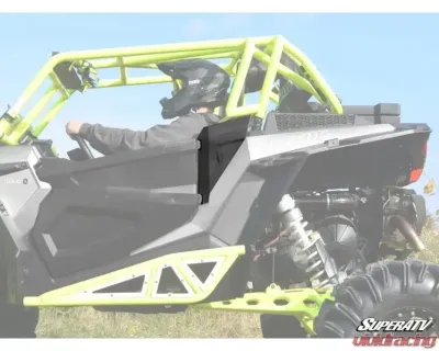 SuperATV Clear Lower 2-Doors w/ Plastic Side Panels Polaris RZR XP 4 Turbo 2016+ - DOOR-P-RZRT-K1-75