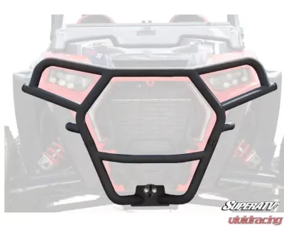 SuperATV Black Front Bumper Polaris RZR XP Turbo S 2018+ - FBG-P-RZRXPTS-00