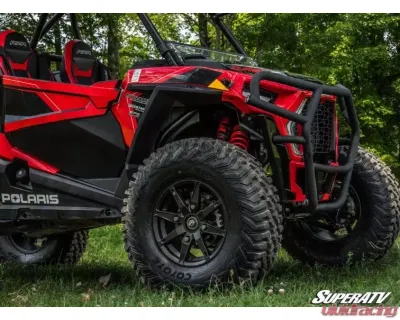 SuperATV Black Front Bumper Polaris RZR XP Turbo S 2018+ - FBG-P-RZRXPTS-00