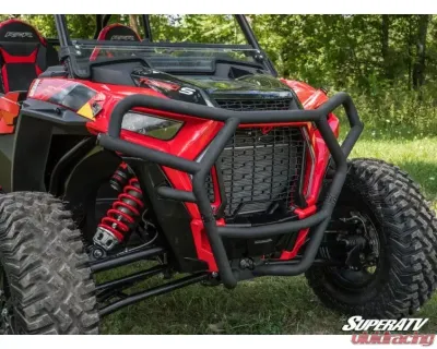 SuperATV Black Front Bumper Polaris RZR XP Turbo S 2018+ - FBG-P-RZRXPTS-00
