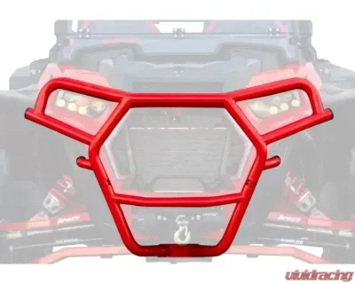 SuperATV Red Front Bumper Polaris RZR XP Turbo S 2018+ - FBG-P-RZRXPTS-03
