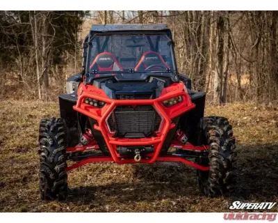 SuperATV Red Front Bumper Polaris RZR XP Turbo S 2018+ - FBG-P-RZRXPTS-03