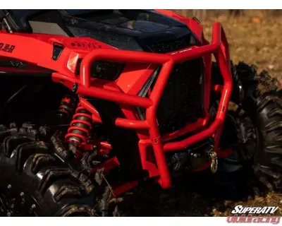 SuperATV Red Front Bumper Polaris RZR XP Turbo S 2018+ - FBG-P-RZRXPTS-03