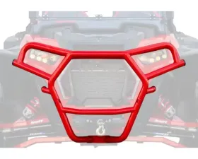 SuperATV Red Front Bumper w/ Winch Mount Polaris RZR XP Turbo S 2018+