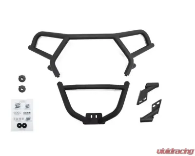 SuperATV Red Front Bumper w/ Winch Mount Polaris RZR XP Turbo S 2018+ - FBG-P-RZRXPTS-WM-03