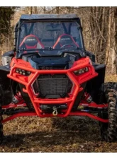 SuperATV 3500 Lb. Red Front Bumper Polaris RZR XP Turbo S 2018+                                     - FBG-P-RZRXPTS-WM-35-03 - Image 2
