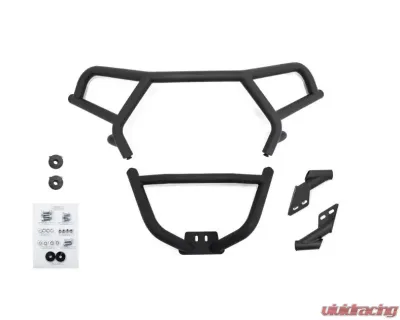 SuperATV 3500 Lb. Red Front Bumper Polaris RZR XP Turbo S 2018+ - FBG-P-RZRXPTS-WM-35-03