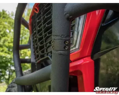 SuperATV 4500 Lb. Black Front Bumper Polaris RZR XP Turbo S 2018+ - FBG-P-RZRXPTS-WM-45-00
