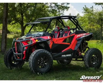 SuperATV 4500 Lb. Black Front Bumper Polaris RZR XP Turbo S 2018+ - FBG-P-RZRXPTS-WM-45-00