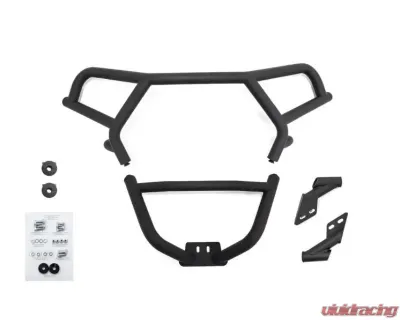 SuperATV 4500 Lb. Red Front Bumper Polaris RZR XP Turbo S 2018+ - FBG-P-RZRXPTS-WM-45-03