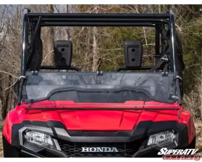 SuperATV Scratch Resistant Flip Down Windshield Honda Pioneer 700 2014+ - FDWS-H-PIO700-70