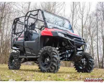 SuperATV Scratch Resistant Flip Down Windshield Honda Pioneer 700 2014+ - FDWS-H-PIO700-70