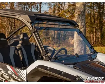 SuperATV Scratch Resistant Flip Down Windshield Kawasaki Teryx KRX 2020+ - FDWS-K-KRX-70