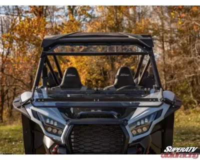 SuperATV Scratch Resistant Flip Down Windshield Kawasaki Teryx KRX 2020+ - FDWS-K-KRX-70
