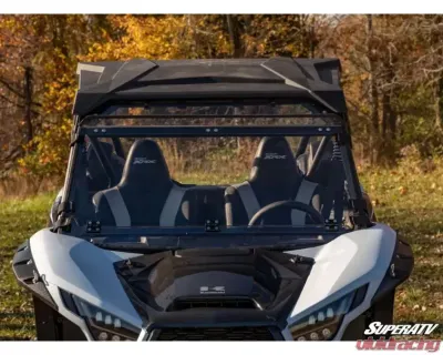 SuperATV Scratch Resistant Flip Down Windshield Kawasaki Teryx KRX 2020+ - FDWS-K-KRX-70