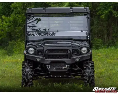 SuperATV Scratch Resistant Flip Down Windshield Kawasaki Mule Pro 2015+ - FDWS-K-MULE-FXT-70