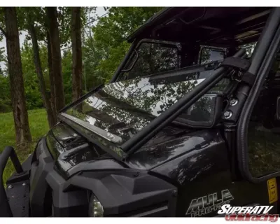 SuperATV Scratch Resistant Flip Down Windshield Kawasaki Mule Pro 2015+ - FDWS-K-MULE-FXT-70