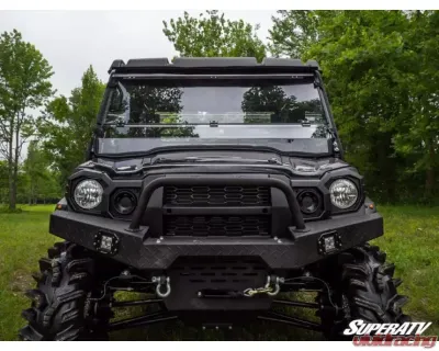 SuperATV Scratch Resistant Flip Down Windshield Kawasaki Mule Pro 2015+ - FDWS-K-MULE-FXT-70