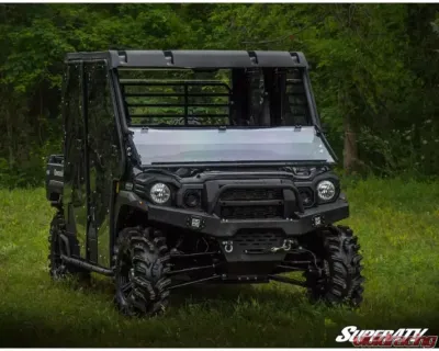 SuperATV Scratch Resistant Flip Down Windshield Kawasaki Mule Pro 2015+ - FDWS-K-MULE-FXT-70
