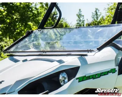 SuperATV Scratch Resistant Flip Down Windshield Kawasaki Teryx 2016+ - FDWS-K-TRX4-70