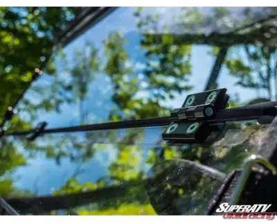 SuperATV Scratch Resistant Flip Down Windshield Kawasaki Teryx 2016+ - FDWS-K-TRX4-70