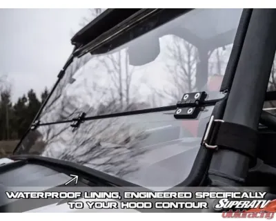 SuperATV Scratch Resistant Flip Down Windshield Polaris General XP 1000 2020+ - FDWS-P-GEN1K-70