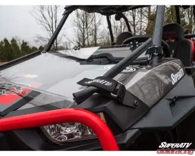 SuperATV Scratch Resistant Flip Down Windshield Polaris RZR S 1000 2016-2020 - FDWS-P-RZR1K-001-70