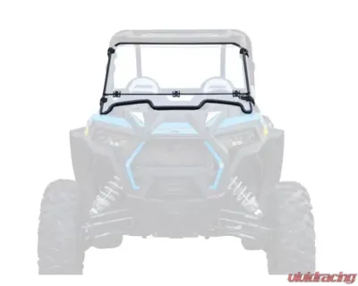 SuperATV Clear Scratch Resistant Flip Down Windshield Polaris RZR XP 1000 2014+ - FDWS-P-RZR1K-002-70