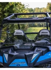 SuperATV Clear Scratch Resistant Flip Down Windshield Polaris RZR XP 1000 2014+                                     - FDWS-P-RZR1K-002-70 - Image 5