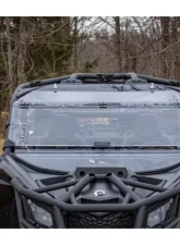 SuperATV Standard Polycarbonate Flip Windshield Can-AM Maverick X3 2018+                                     - FWS-CA-X3-75 - Image 2