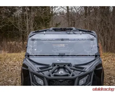 SuperATV Standard Polycarbonate Flip Windshield Can-AM Maverick X3 2018+ - FWS-CA-X3-75