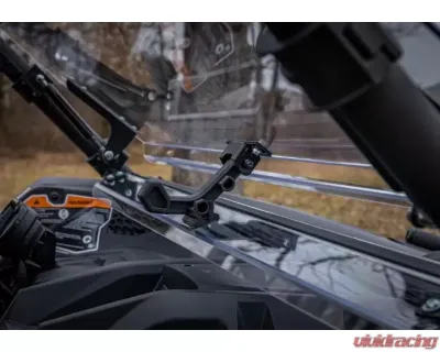 SuperATV Standard Polycarbonate Flip Windshield Can-AM Maverick X3 2018+ - FWS-CA-X3-75