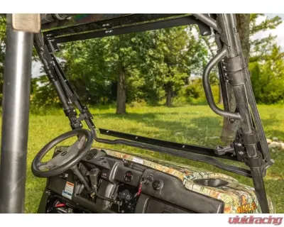 SuperATV Scratch Resistant Flip Windshield Kawasaki Mule 4000 | 4010 2009-2015 - FWS-K-MULE-4010-70