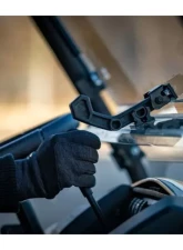 SuperATV Scratch Resistant Flip Windshield Kawasaki Mule Pro-Mx 2019+                                     - FWS-K-MULEMX-70 - Image 3