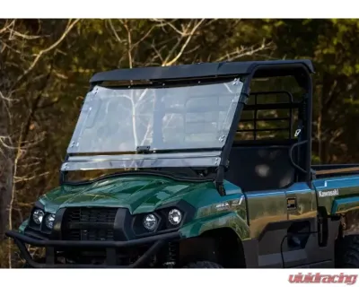 SuperATV Scratch Resistant Flip Windshield Kawasaki Mule Pro-Mx 2019+ - FWS-K-MULEMX-70