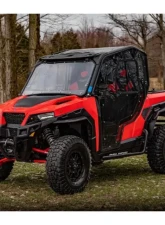 SuperATV Scratch Resistant Flip Windshield Polaris General XP 1000 2020+                                     - FWS-P-GENXP-RC-70 - Image 2