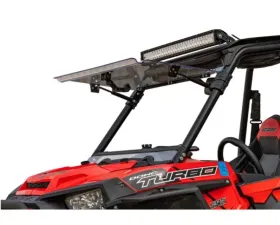 SuperATV Scratch Resistant Flip Windshield w/o Ride Command Polaris RZR XP 1000 2014-2016