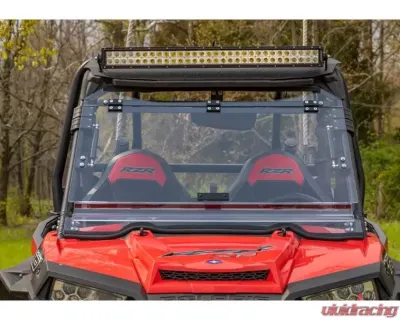 SuperATV Scratch Resistant Flip Windshield w/o Ride Command Polaris RZR XP 1000 2014-2016 - FWS-P-RZR-1K-001-70