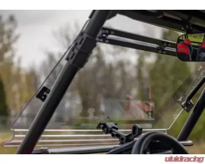 SuperATV Scratch Resistant Flip Windshield w/o Ride Command Polaris RZR XP 1000 2014-2016 - FWS-P-RZR-1K-001-70