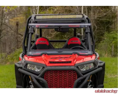 SuperATV Scratch Resistant Flip Windshield w/o Ride Command Polaris RZR XP 1000 2014-2016 - FWS-P-RZR-1K-001-70