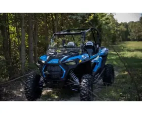 SuperATV Clear Polycarbonate Scratch Resistant Flip Windshield w/o Ride Command Polaris RZR XP 1000 2019+