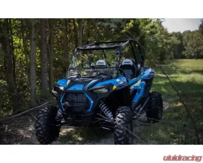 SuperATV Clear Polycarbonate Scratch Resistant Flip Windshield w/o Ride Command Polaris RZR XP 1000 2019+ - FWS-P-RZR1K-002-70
