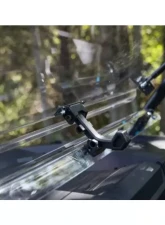 SuperATV Clear Polycarbonate Scratch Resistant Flip Windshield w/o Ride Command Polaris RZR XP 1000 2019+                                     - FWS-P-RZR1K-002-70 - Image 3