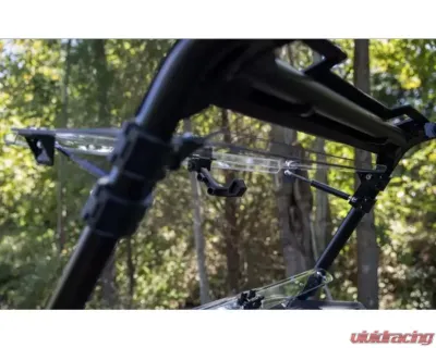 SuperATV Clear Polycarbonate Scratch Resistant Flip Windshield w/o Ride Command Polaris RZR XP 1000 2019+ - FWS-P-RZR1K-002-70