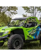 SuperATV Clear Polycarbonate Scratch Resistant Flip Windshield Textron Wildcat XX 2018+                                     - FWS-T-XX-70 - Image 2