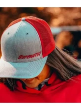 SuperATV Grey and Red Trucker Hat                                     - HAT-14 - Image 3