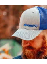 SuperATV Grey and Blue Trucker Hat                                     - HAT-15 - Image 3