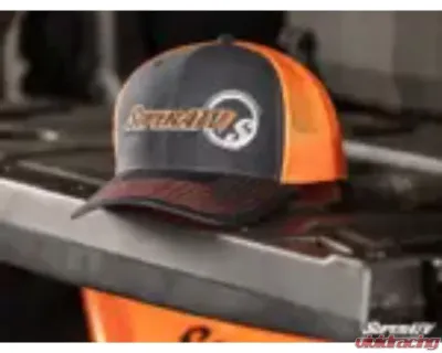 SuperATV Black | Neon Orange Logo Trucker Hat - HAT-21-OB