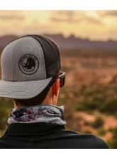 SuperATV Grey and Black Rhino Axles Trucker Hat                                     - HAT-9 - Image 4