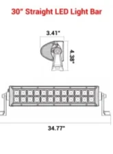 SuperATV 30" Spot | Flood LED Light Bar w/ Low Profile Bracket Kit                                     - LB3-30-ACC-1 - Image 7